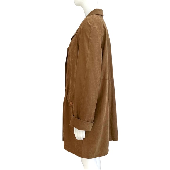 Yuma Vintage Style Oversized Tan Trench Coat Unisex - Picture 4 of 7